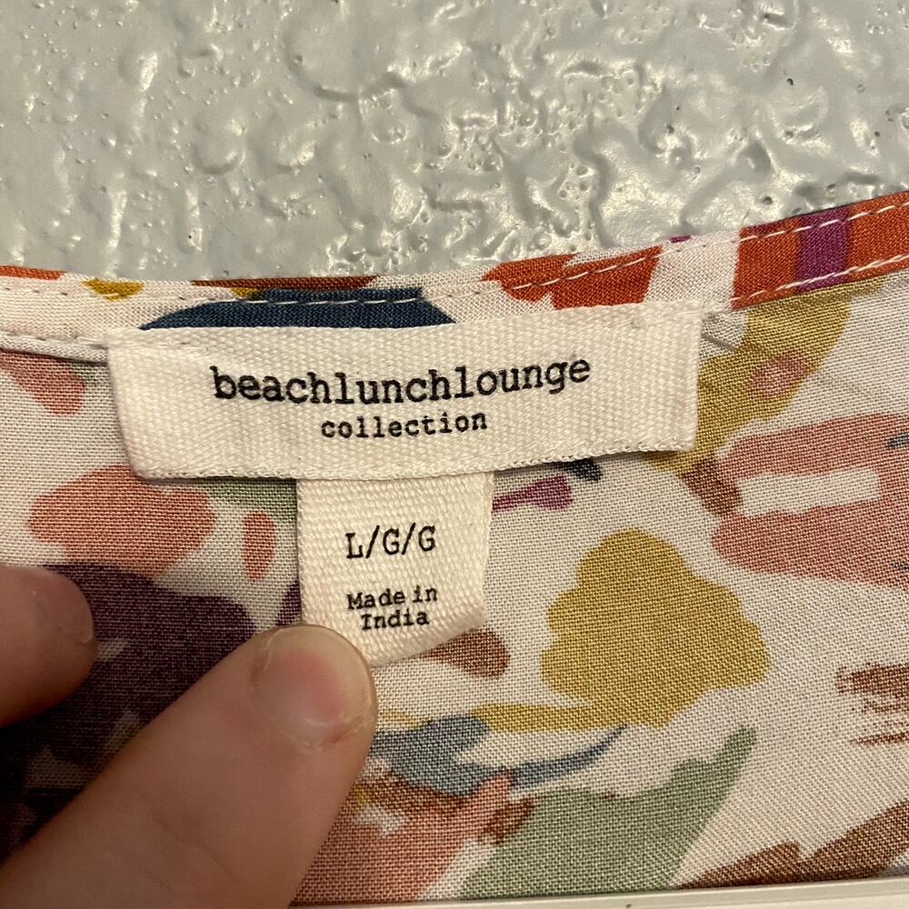 Beach Lunch Lounge Womens Large Dress Wrap Summer Tie Long Abstract Boho - Picture 10 of 13
